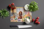Decorating Easter Irish Setter Glass Cutting Board Decorative Tempered Glass Kitchen Cutting and Serving Board Large Size Chopping Board