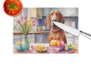 NEW Decorating Easter Redbone Coonhound Glass Cutting Board Decorative Tempered Glass Kitchen Cutting and Serving Board Large Size Chopping Board