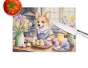 NEW Decorating Easter Corgi Glass Cutting Board Decorative Tempered Glass Kitchen Cutting and Serving Board Large Size Chopping Board