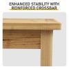 Outdoor Wood Coffee Table, 44" Farmhouse Side Table for Patio