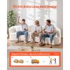 Luxury Modern Cloud Plush Sectional Sofa, 112" Curved Modular Couch with 4 Pillows - Oversized Deep Seat Corduroy Fabric for Living Room, Apartment