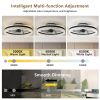 20" Smart Silent Ceiling Fan with Light ��� Crystal Flush Mount LED Fan Lamp with Hidden Blades and Natural Airflow System, Designed for Bedroom, Kids