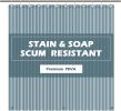 Stone Blue Shower Curtain Liner 72x72, PEVA Waterproof Bath Curtain, No Chemical Smell, 3 Weighted Magnets, Durable with Rustproof Metal Grommets