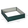 Outsunny Galvanized Raised Garden Bed 4x4 Steel Frame Green for Vegetables Flowers Plants Herbs