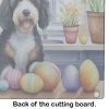 NEW Decorating Easter Bernedoodle Glass Cutting Board Decorative Tempered Glass Kitchen Cutting and Serving Board Large Size Chopping Board