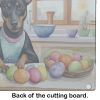 NEW Decorating Easter Manchester Terrier Glass Cutting Board Decorative Tempered Glass Kitchen Cutting and Serving Board Large Size Chopping Board