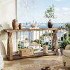 Wood Console Table Narrow Sofa Entryway Table with 2-Tier Storage for Living Room