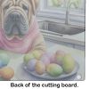 NEW Decorating Easter Shar Pei Glass Cutting Board Decorative Tempered Glass Kitchen Cutting and Serving Board Large Size Chopping Board