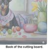 NEW Decorating Easter Miniature Pinscher Glass Cutting Board Decorative Tempered Glass Kitchen Cutting and Serving Board Large Size Chopping Board