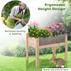 30/47 Inch Wooden Raised Garden Bed