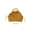 Set of 6 Wooden Woven Baskets Featuring Handles - Timeless Design, Versatile Storage Solutions for Home Decoration, Wedding Gifts, And Packaging