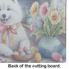 NEW Decorating Easter Samoyed Glass Cutting Board Decorative Tempered Glass Kitchen Cutting and Serving Board Large Size Chopping Board