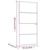Interior Door Black 36.6"x79.3" Tempered Glass&Aluminum Slim
