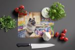 NEW Decorating Easter Keeshond Glass Cutting Board Decorative Tempered Glass Kitchen Cutting and Serving Board Large Size Chopping Board
