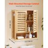 Bathroom Wall Cabinet, 2 Doors and Adjustable Shelf, Over the Toilet Storage Medicine Cabinet Wall Mounted