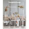 Over The Table Rod Stand with Clamps, 13"-42'' Tall & 28"-98" Length Adjustable, Metal Table Arch Stand, Tabletop Balloon Arch Frame for Wedding Birth