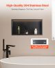 Shower Niche 13'x25'x4"Recessed Shelf With LED Strip Stainless Steel
