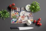 NEW Decorating Easter Samoyed Glass Cutting Board Decorative Tempered Glass Kitchen Cutting and Serving Board Large Size Chopping Board
