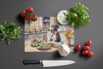Decorating Easter Great Dane Glass Cutting Board Decorative Tempered Glass Kitchen Cutting and Serving Board Large Size Chopping Board
