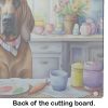 NEW Decorating Easter Bloodhound Glass Cutting Board Decorative Tempered Glass Kitchen Cutting and Serving Board Large Size Chopping Board