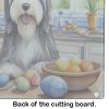 NEW Decorating Easter Bearded Collie Glass Cutting Board Decorative Tempered Glass Kitchen Cutting and Serving Board Large Size Chopping Board