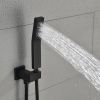 Matte Black Shower Set System Bathroom Luxury Rain Mixer Shower Combo