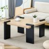 Square Coffee Table with Modern Minimalist Leg Design,Suitable for Offices and Living Rooms Natural(31.5*31.5*16.6inches)