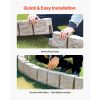 Faux Stone Landscape Edging 46.8 x 3.9 in Realistic Lawn Edging, Flexible Brick-Sized Garden Edging Border with Anchoring Spikes, Fade-Resistant Yard