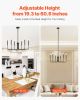6-Light Chandelier Black Modern Chandelier Adjustable Height for Ceilings