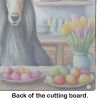 Decorating Easter Afghan Hound Glass Cutting Board Decorative Tempered Glass Kitchen Cutting and Serving Board Large Size Chopping Board