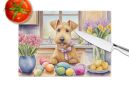 Decorating Easter Lakeland Terrier Glass Cutting Board Decorative Tempered Glass Kitchen Cutting and Serving Board Large Size Chopping Board