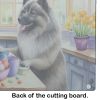 NEW Decorating Easter Keeshond Glass Cutting Board Decorative Tempered Glass Kitchen Cutting and Serving Board Large Size Chopping Board