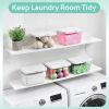4 Pack Laundry Pods Container and Dryer Sheet Holder, Detergent Powder Container with Lids Labels Scoop for Laundry Room Organization