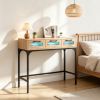 Console Table with LED Lighting And Charging Station for Living Room And Hallway Modern Minimalist Style Sofa Back Coffee Table