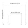 Over The Table Rod Stand with Clamps, 13"-42'' Tall & 28"-98" Length Adjustable, Metal Table Arch Stand, Tabletop Balloon Arch Frame for Wedding Birth