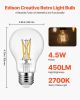 VEVOR 6 Pack Edison Bulbs LED, A19 Vintage Edison Light Bulbs, 4.5W Dimmable 450 Lumens, 2700K Warm White, E26 Base LED Filament Bulb, Antique Glass S