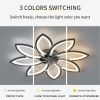 35Inches Ceiling Fan with Lights Remote Control Dimmable LED, 6 Gear Wind Speed Fan Light