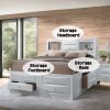 Ireland White Finish Queen Bed W/Storage