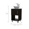 Saybrooke 1-Shelf Single Bathroom Vanity Black Wengue