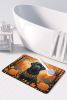 Black Labrador Retriever Fall Memory Foam Kitchen Mat Machine Washable Anti-Fatigue Mat Cushion Comfort Bath Mat or Kitchen Rug