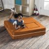 Jaxx Zipline Modular Kids Loveseat & Ottomans, Mandarin