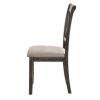 Beige and Weathered Grey Cross Back Side Chairs (Set of 2)
