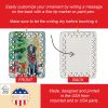Scottish Deerhound Christmas Porcelain Ornament Christmas Tree Hanging Decorations for Home Christmas Holiday, Rectangle, Gift, Multicolor