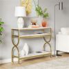 Side table, console table, sofa table, with storage rack