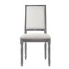 Cream and Weathered Grey Open Back Side Chairs (Set of 2)