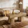 120 Cm Rustic Dining Table - Robust Country House Table with Table Frame in Brown for Living Room Coffee Table