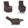 HOMCOM Electric Power Lift Recliner Chair Sofa with Massage & Vibration for Living Room Bedroom Office, Brown