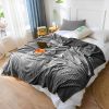SOGA Grey Throw Blanket Warm & Bed Sofa Comforter