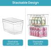 6 Pack Clear Stackable Storage Bins with Lids,XLarge Plastic Containers with Handle for Pantry Organizer and Storage,Perfect for Kitchen,Fridge