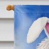Komondor Easter Egg Hunt House Flag Large Porch Sleeve Pole Decorative Outside Yard Banner Artwork Wall Hanging, Polyester, House Size, Multicolor